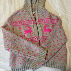SALE!✨ AE Zip Deer Sweater sz L